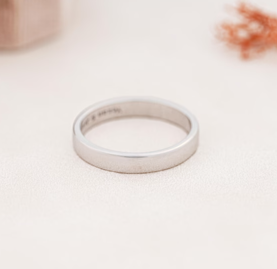14K Solid Gold Wedding Unisex Band