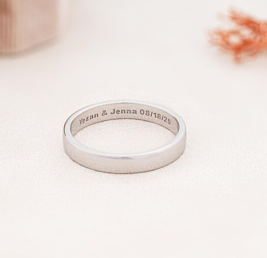 14K Solid Gold Wedding Unisex Band