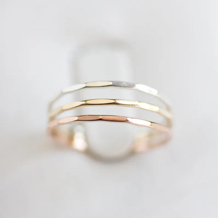 3 MM Salt and Pepper Round Rose Cut Diamond Wedding Ring