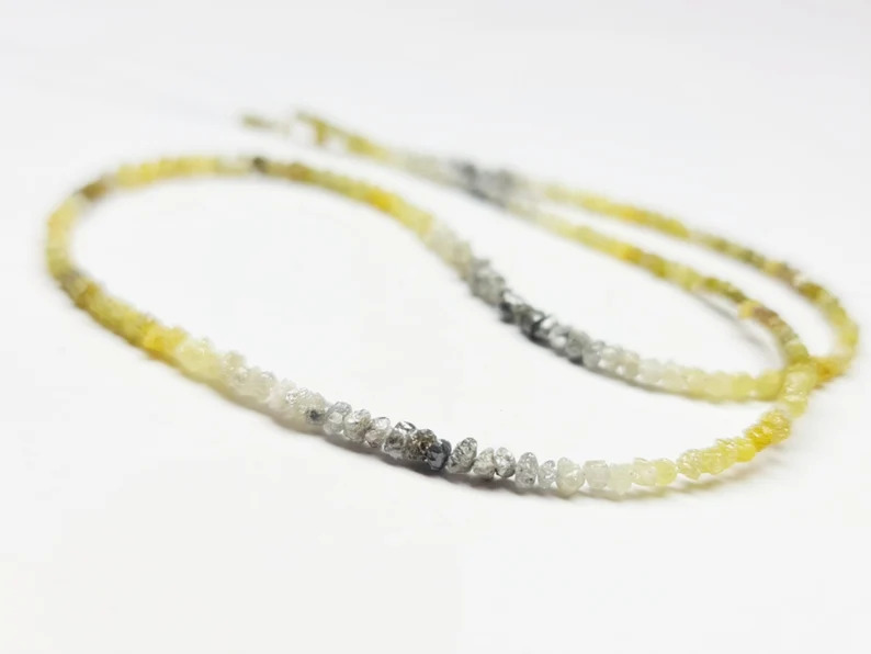 20 Ct Beads Checker Black & Yellow Natural Loose Diamond