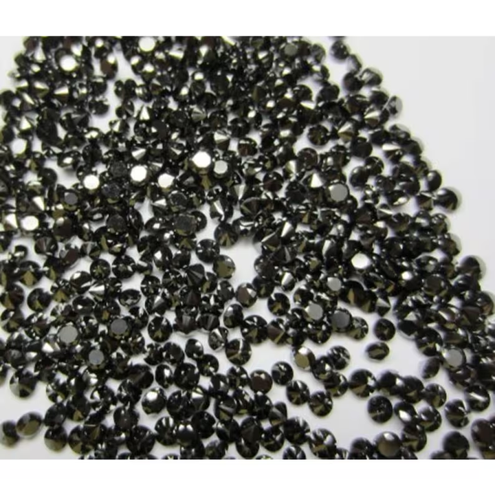 1.00 Ct Round Brilliant Cut Black Natural Polished Round Diamond, 1.35 MM To 1.40 MM Round Shape Diamond