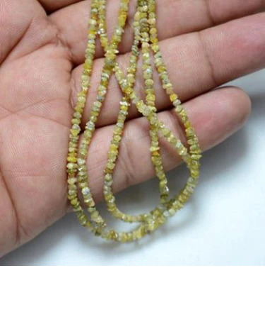 20 Ct Beads Checker Yellow Natural Loose Diamond