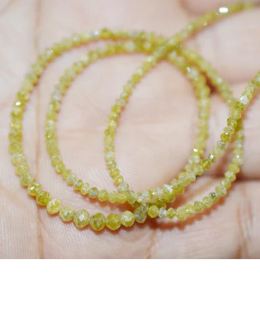 20 Inch Beads Checker Yellow Natural Loose Diamond