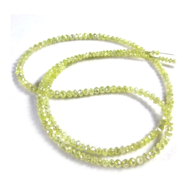 24 Inch Beads Checker Yellow Natural Loose Diamond