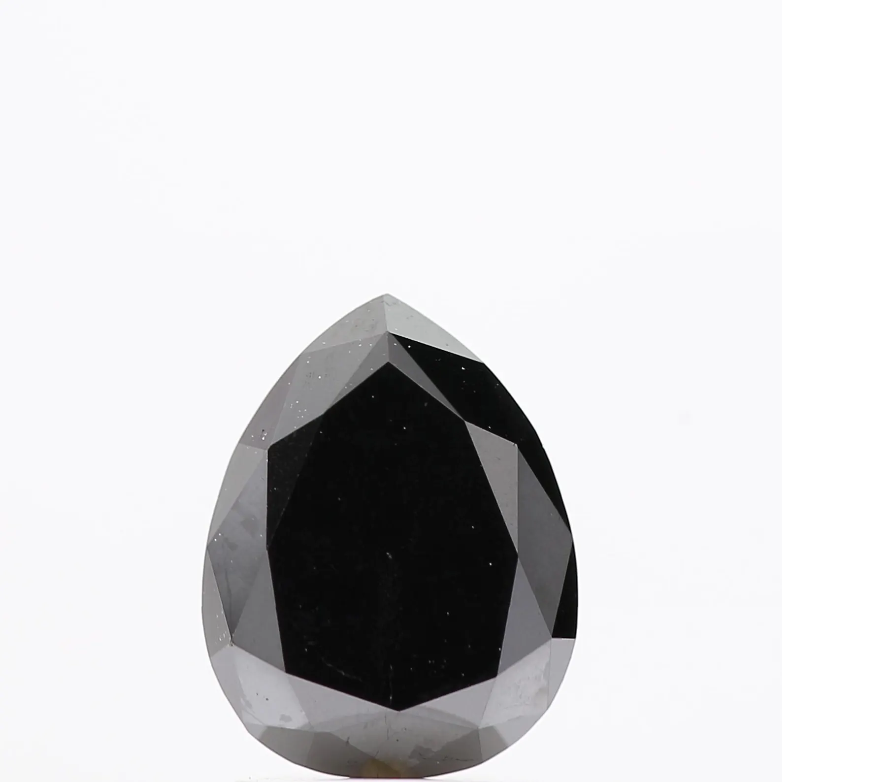 1.88 Ct Pear Brilliant Cut Black Natural Fancy Diamond