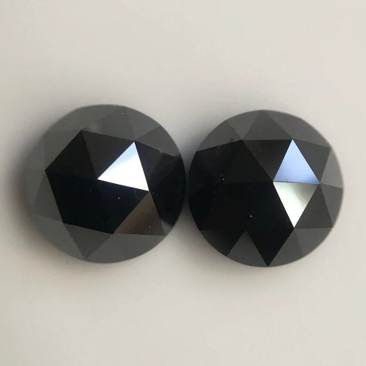 3.50 MM Round Rose Cut Black Natural Loose Diamond