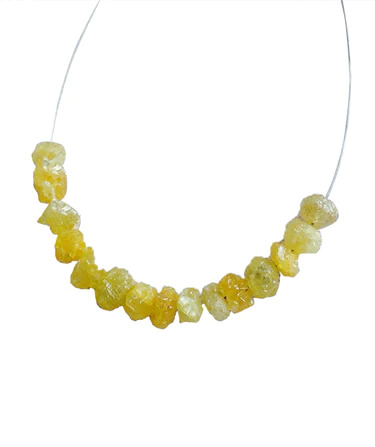 7 Inch Beads Checker Yellow Natural Loose Diamond