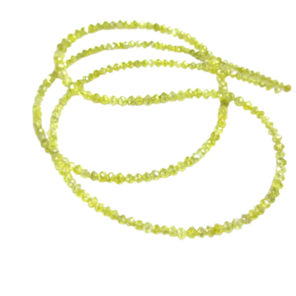32 Ct Beads Checker Yellow Natural Loose Diamond