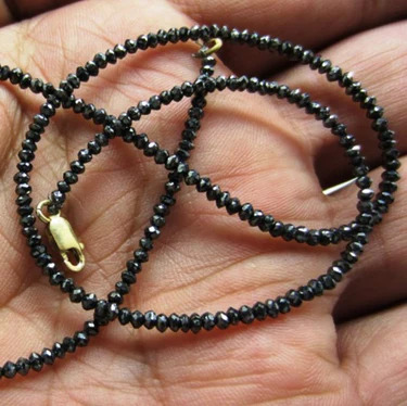 16 Ct Beads Uncut Black Natural Loose Diamond