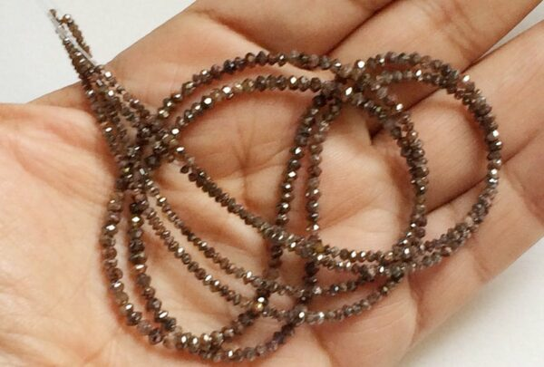 2-3 MM Beads Checker Brown Natural Loose Diamond