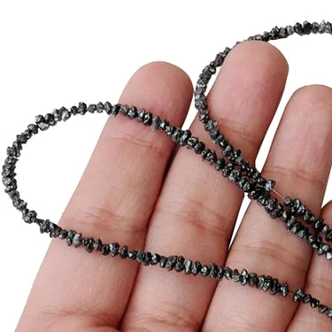 2 MM – 6 MM Beads Black Natural Uncut Loose Diamond