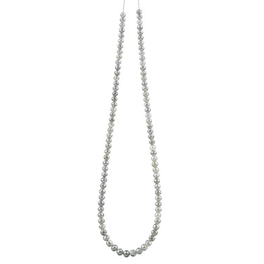 32 Ct Beads Checker Gray & White Natural Loose Diamond
