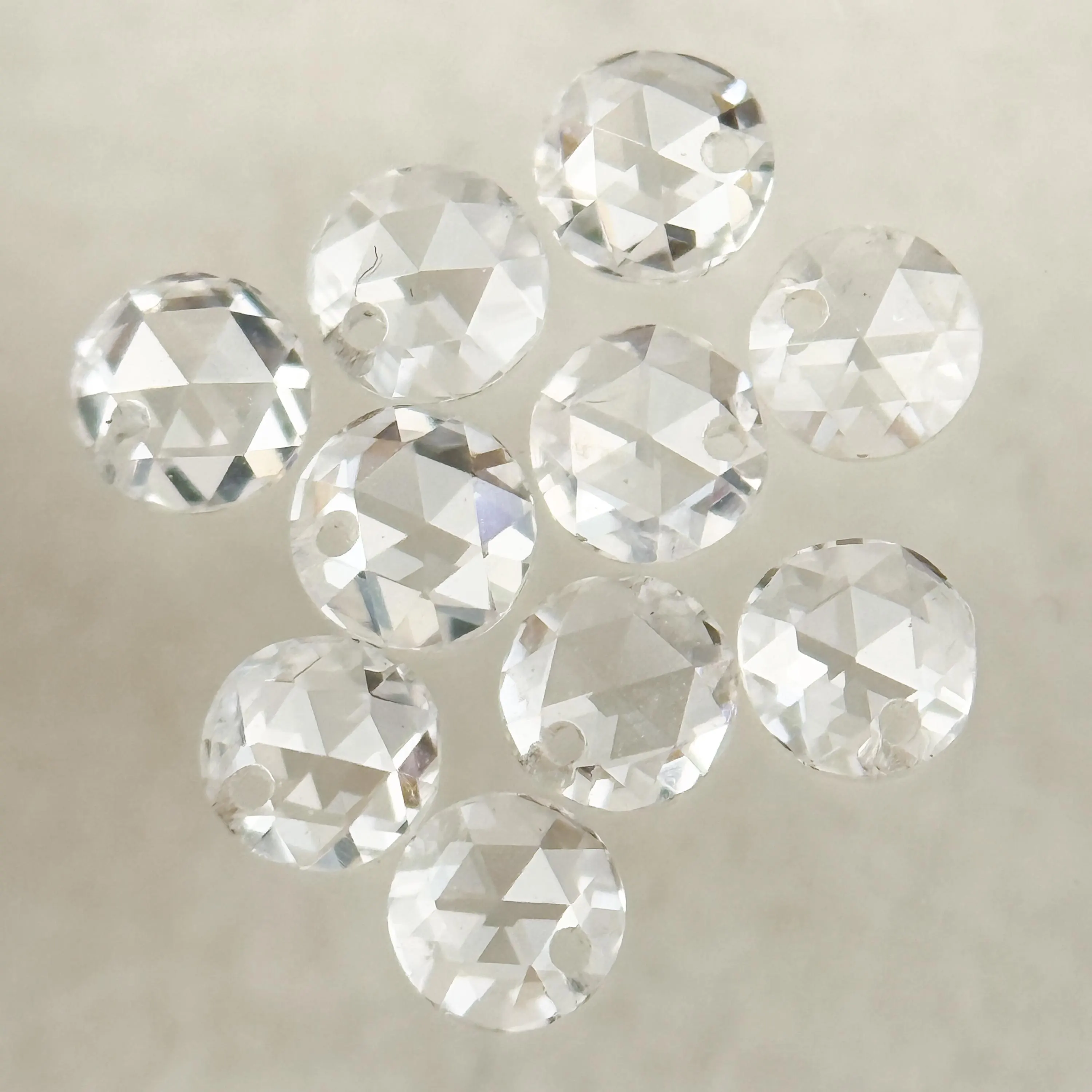 3 MM Round Rose Cut White Natural Diamond