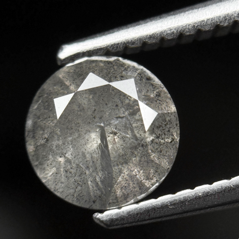1.23 Ct Round Brilliant Cut Grey Natural Fancy Diamond