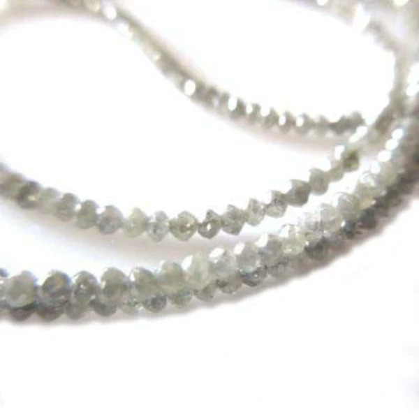 2-6 MM Beads Checker Gray & White Natural Loose Diamond