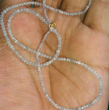 20 Ct Beads Checker White & Gray Natural Loose Diamond