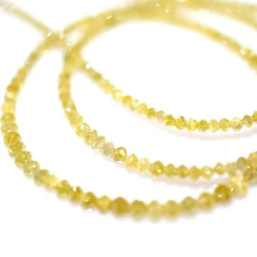 20 Inch Beads Checker Yellow Natural Loose Diamond