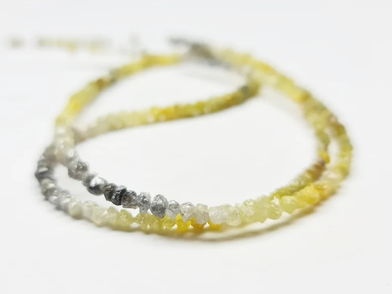 20 Ct Beads Checker Black & Yellow Natural Loose Diamond