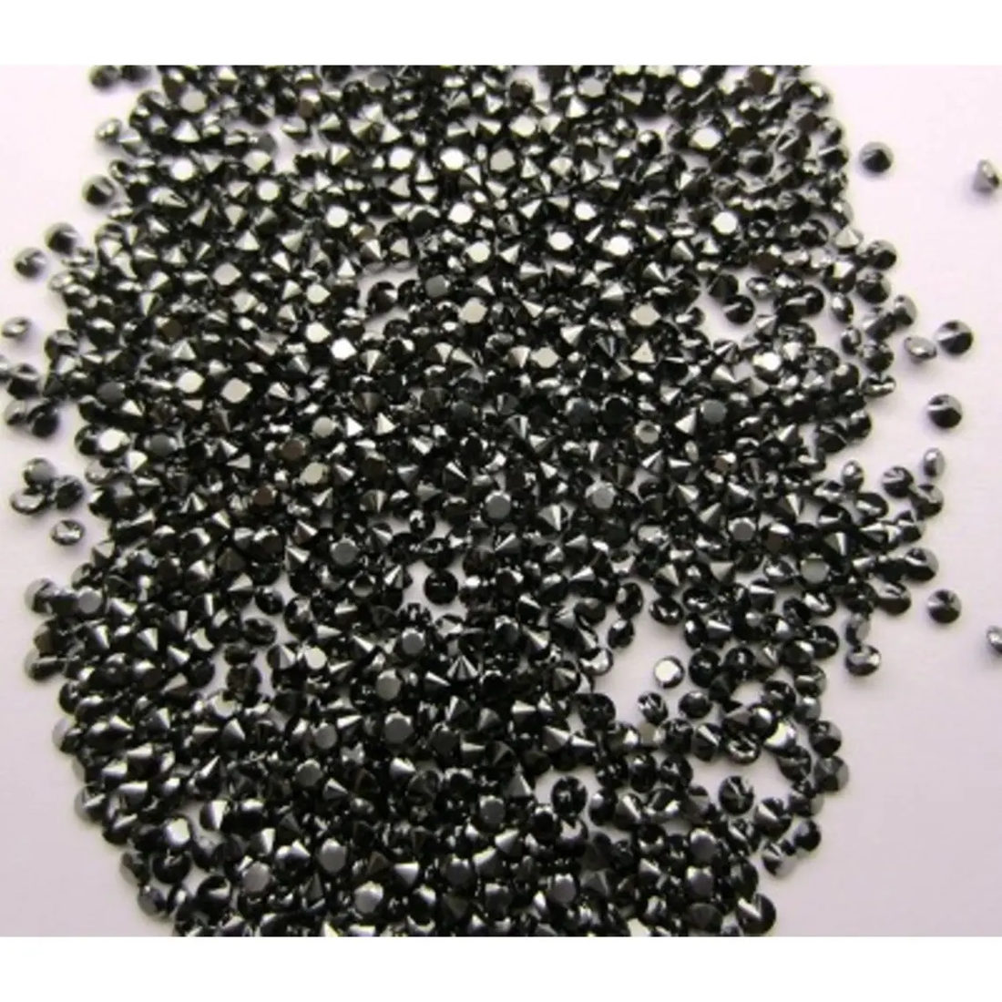 1.00 Ct Round Brilliant Cut Black Natural Loose Diamond, 1.45-1.50 MM Round Diamond