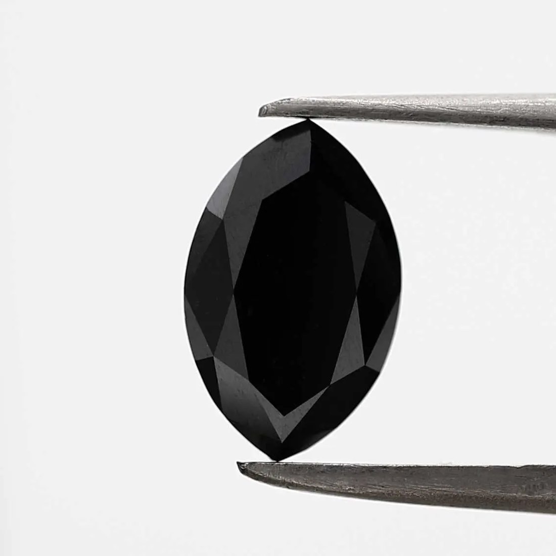 1.75 Ct Marquise Rose Cut Black Natural Fancy Diamond