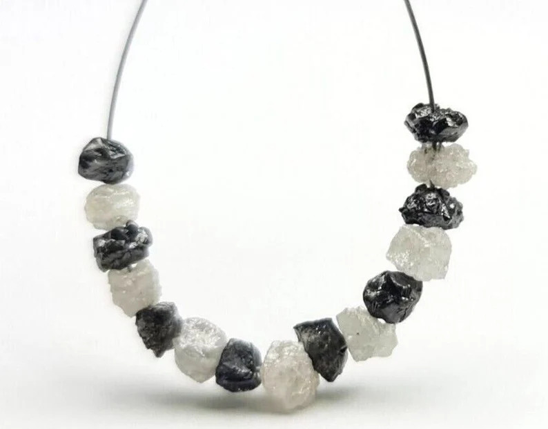 2.0 - 3.0 MM Beads Uncut White Black Natural Loose Diamond