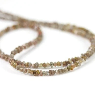 20 Inch Beads Checker Brown Natural Loose Diamond