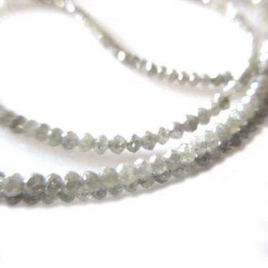 24 Ct Beads Checker White & Gray Natural Loose Diamond