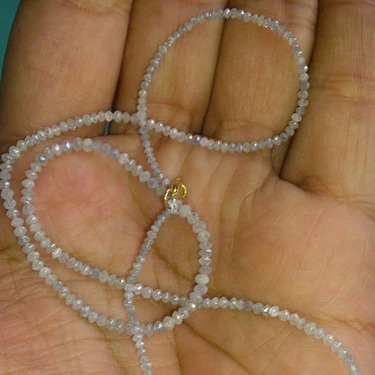 36 Ct Beads Checker Gray & White Natural Loose Diamond