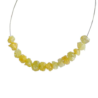 7 Inch Beads Checker Yellow Natural Loose Diamond