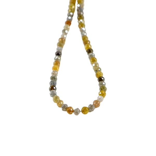 30 Inch Beads Checker Mixed Natural Fancy Diamond