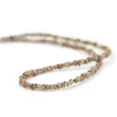20 Inch Beads Checker Brown Natural Loose Diamond