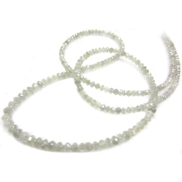 18 Ct Beads Checker White & Gray Natural Loose Diamond