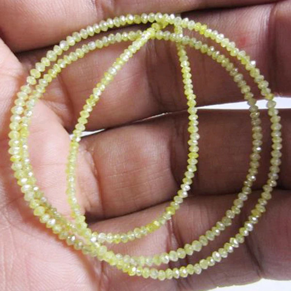 24 Inch Beads Checker Yellow Natural Loose Diamond