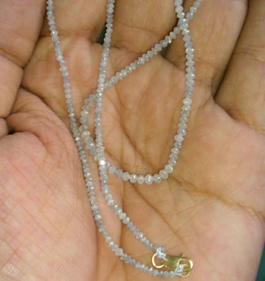 36 Ct Beads Checker Gray & White Natural Loose Diamond