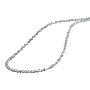 32 Ct Beads Checker Gray & White Natural Loose Diamond