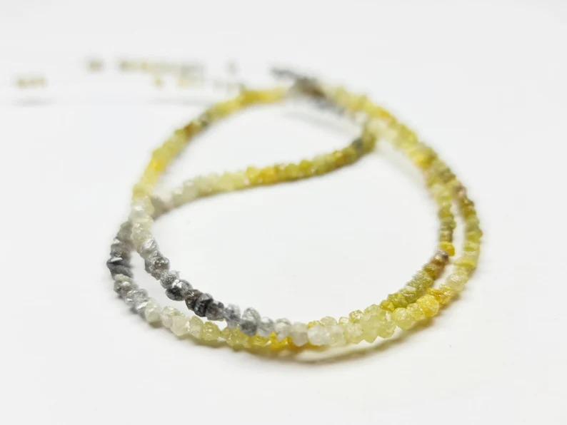 20 Ct Beads Checker Black & Yellow Natural Loose Diamond