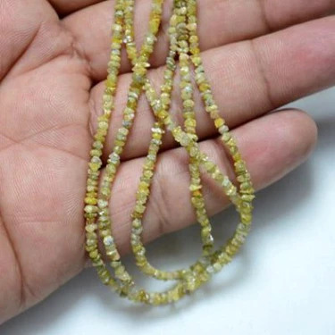 20 Ct Beads Checker Yellow Natural Loose Diamond
