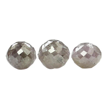 2 MM - 6 MM Beads Checker Gray & White Natural Loose Diamond