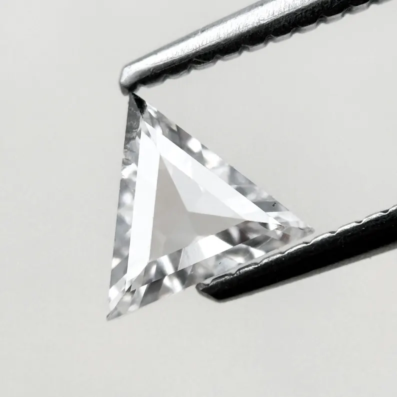 0.52 Ct Triangle Rose Cut White Natural Minimalist Diamond