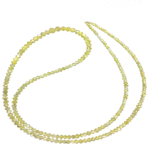 32 Ct Beads Checker Yellow Natural Loose Diamond