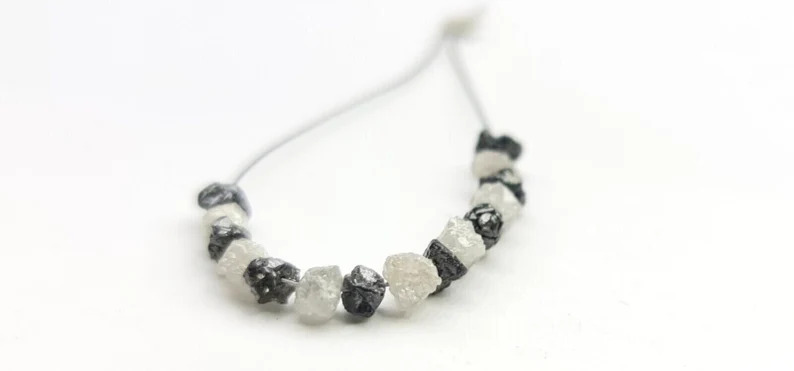 2.0 - 3.0 MM Beads Uncut White Black Natural Loose Diamond