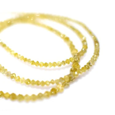 20 Inch Beads Checker Yellow Natural Loose Diamond