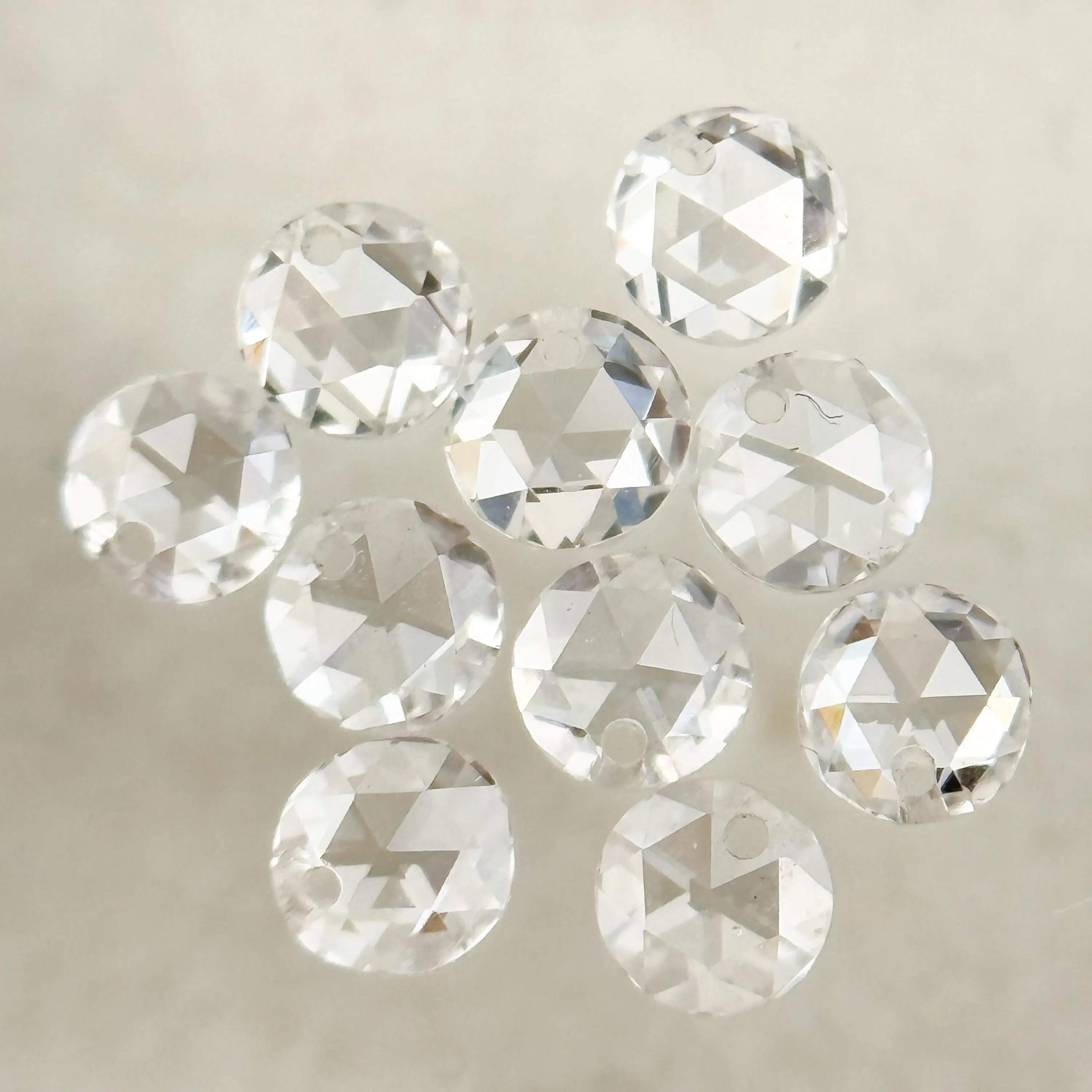3 MM Round Rose Cut White Natural Diamond