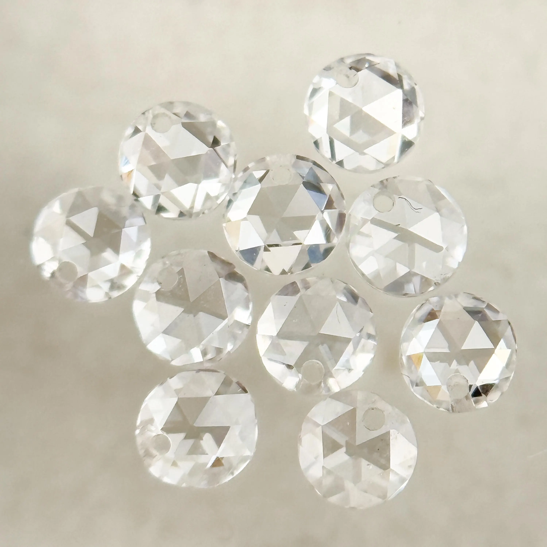 3 MM Round Rose Cut White Natural Diamond