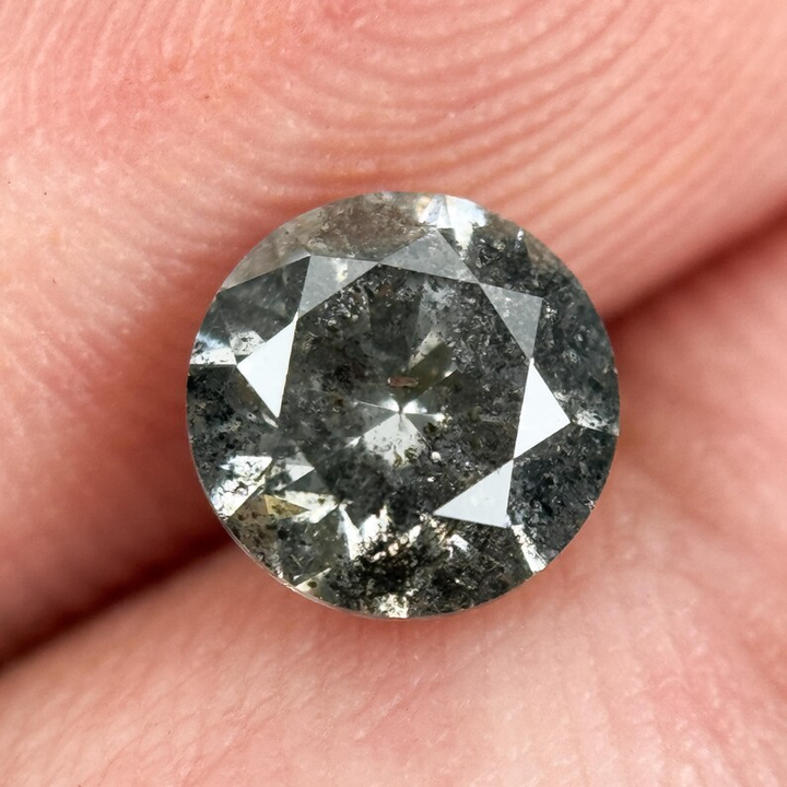 1.03 Ct Round Brilliant Cut Grey Natural Beautiful Diamond