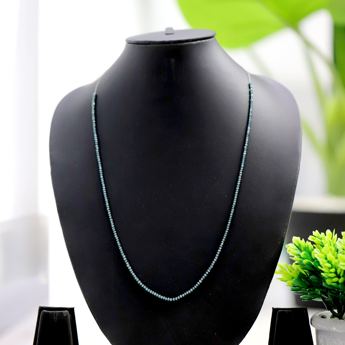 21 Ct Beads Uncut Blue Natural Loose Diamond