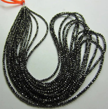 16 Ct Beads Uncut Black Natural Loose Diamond