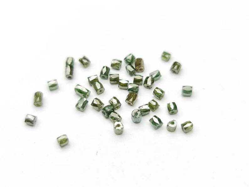 1.05 Ct Beads Checker Green Natural Loose Diamond