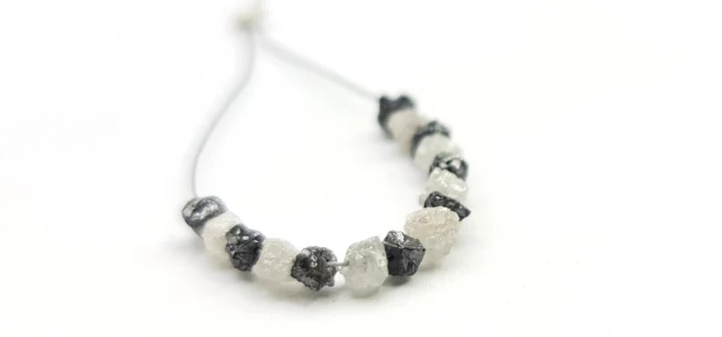 2.0 - 3.0 MM Beads Uncut White Black Natural Loose Diamond