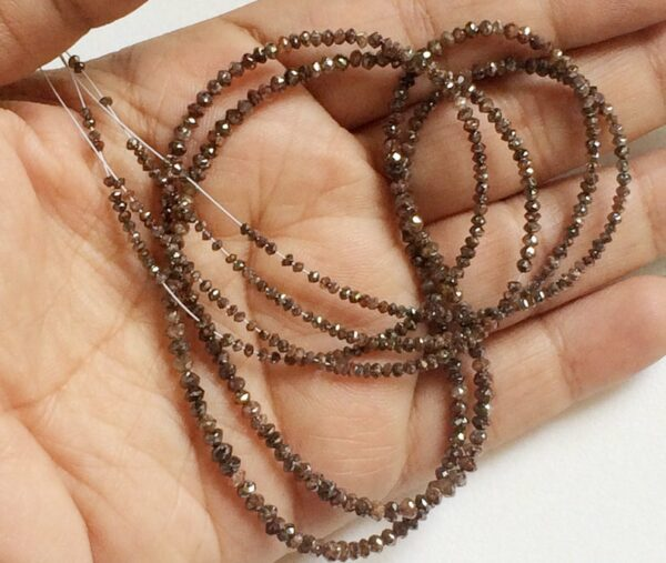 2-3 MM Beads Checker Brown Natural Loose Diamond